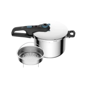 Panela De Pressão Rochedo Inox Trendy 6 Litros Fechamento Externo Com Cesta De Vapor