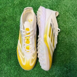 Adidas F50 Elite White and Gold Turf TF Football Boot Size 43 Eur