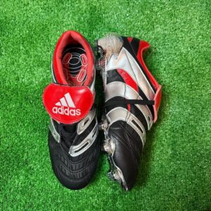 Adidas Predator Accelerator Elite Black and Red Firm Ground FG Football Boot Size 44 Eur