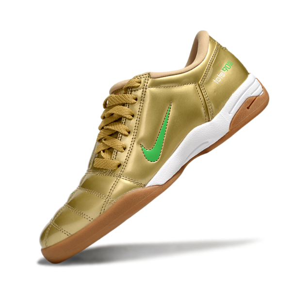 Nike Total 90 III Gold and Green Indoor IC Football Boot - Image 4
