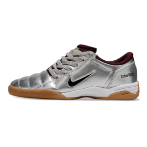 Nike Total 90 III Silver and Burgundy Indoor IC Football Boot