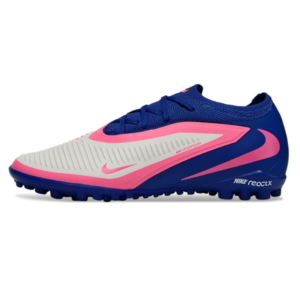 Nike Phantom 6 Pro Kids Turf TF Football Boot White Blue and Pink