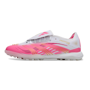 Adidas Predator 25 Elite Tongue White and Pink Turf TF Football Boot