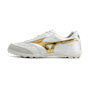 Mizuno Morelia Sala White and Gold Turf TF Football Boot