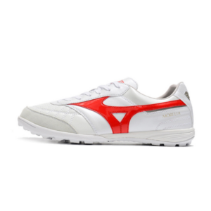 Mizuno Morelia Sala White and Red Turf TF Football Boot