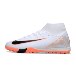 Nike Zoom Mercurial Superfly 10 Academy White and Orange Turf TF Football Boot