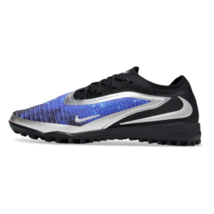 Nike Phantom 6 Elite Black Blue and Silver Turf TF Football Boot