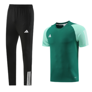 Adidas Green Black Training Set T-Shirt and Pants