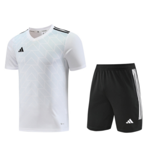 Adidas White and Black Training Set T-Shirt and Shorts