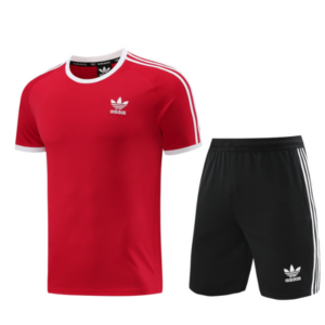 Adidas Red Training Set T-Shirt and Shorts