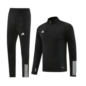 Adidas Black and White Cold Set Quarter-Zip Top and Pants