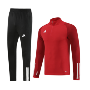 Adidas Cold Set Red and Black Cold Set Quarter-Zip Top and Pants