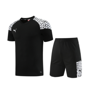 Puma Black and White Training Set T-Shirt and Shorts