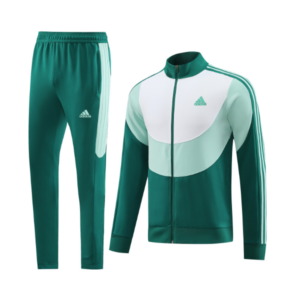 Adidas Green and White Cold Set Jacket and Pants