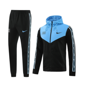 Nike Black and Light Blue Cold Set Jacket and Pants