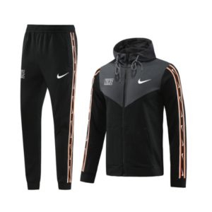 Nike Black Grey and Orange Cold Set Jacket and Pants