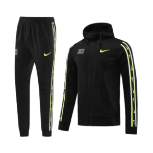 Nike Black and Green Cold Set Jacket and Pants