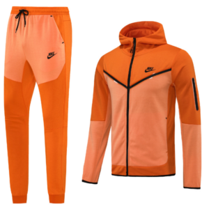 Nike Tech Fleece Orange Black Cold Set Coat and Pants