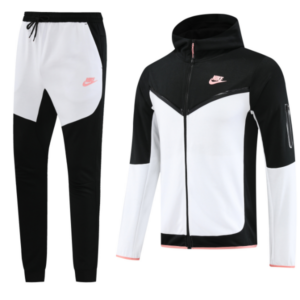 Nike Tech Fleece Black and White Cold Set Coat and Pants
