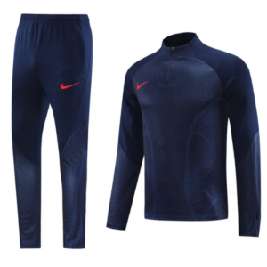 Nike Navy Blue Cold Set Quarter-Zip Top and Pants