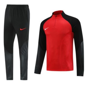 Nike Red and Black Cold Set Quarter-Zip Top and Pants