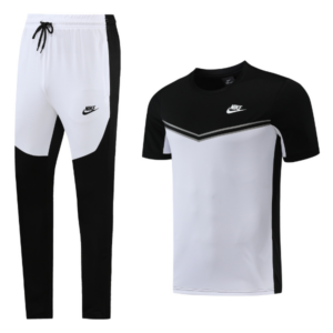 Nike White Black Training Set T-Shirt and Pants