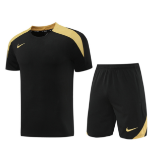 Adidas Black and Yellow Training Set T-Shirt and Shorts