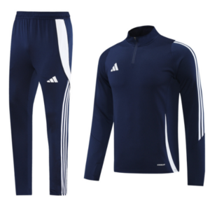Adidas Blusão Azul Escuro Cold Set Quarter-Zip Top and Pants