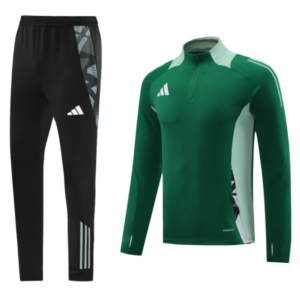 Adidas Cold Set Green and Black Cold Set Quarter-Zip Top and Pants