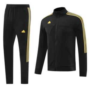 Adidas Black and Yellow Cold Set Jacket and Pants
