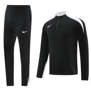 Nike Black and White Cold Set Quarter-Zip Top and Pants