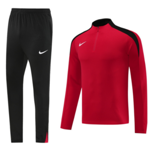 Nike Red and Black Cold Set Quarter-Zip Top and Pants