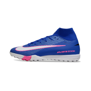 Nike Mercurial Superfly 10 Elite Blue, Pink and White Turf TF Kids Football Boot