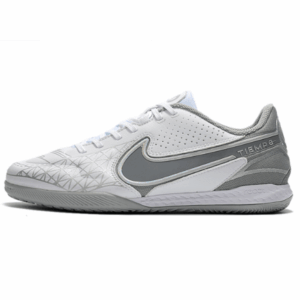 Nike Tiempo Legend 9 Elite White and Gray Indoor IC Football Boot