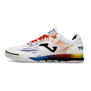 Joma Top Flex Rebound White Red and Blue Indoor IC Football Boot