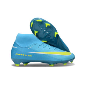 Nike Air Zoom Mercurial Superfly 10 Academy Blue and Yellow Firm Ground FG Football Boot