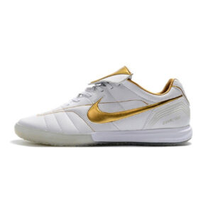 Nike Tiempo 7 R10 Elite White and Golden Indoor IC Football Boot